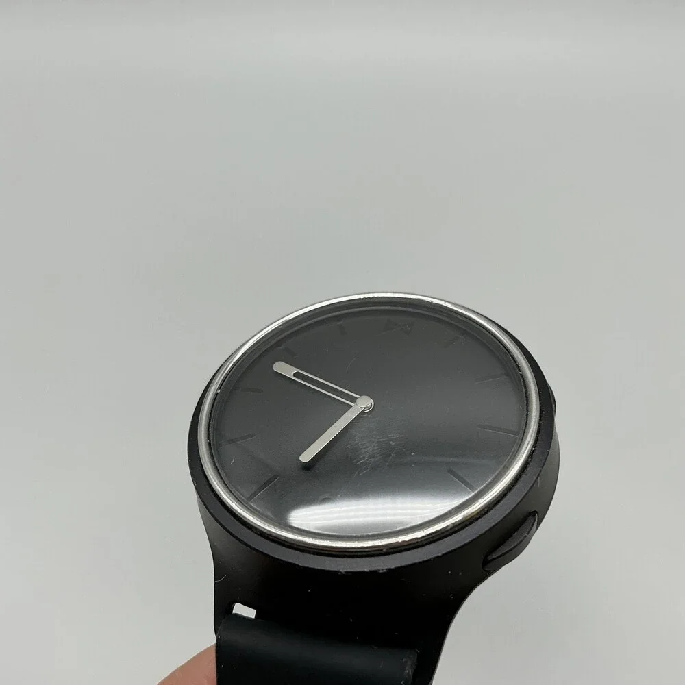 Misfit Phase Mens Watch 41mm Black Dial Black Silicone Hybrid New Battery